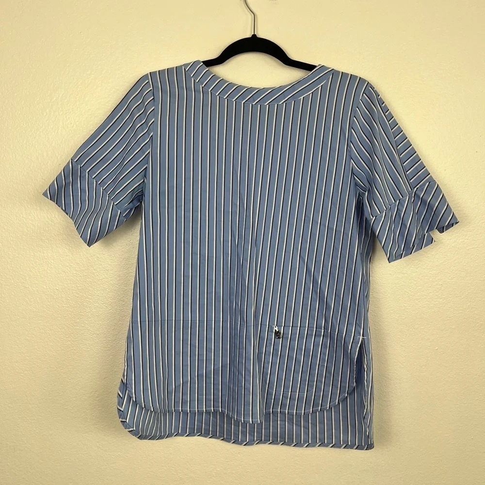 Bogner Nautical Stripe Bow Tie Back Short Sleeve Top 8